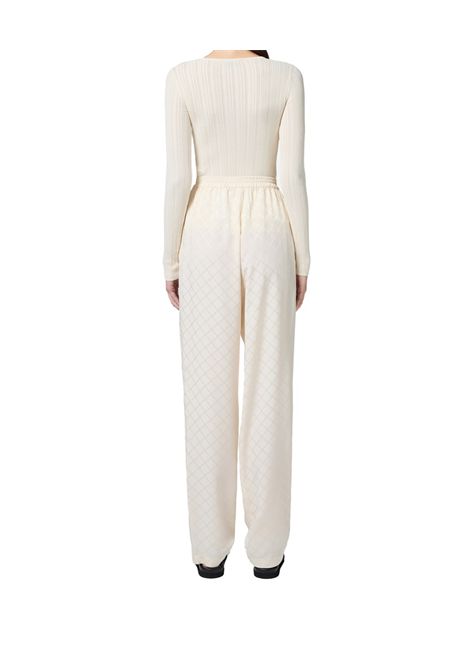 Pantalone Elisabetta Franchi donna PA09152E2 193 burro jogger coulisse in vita ELISABETTA FRANCHI | Pantaloni | PA09152E2193
